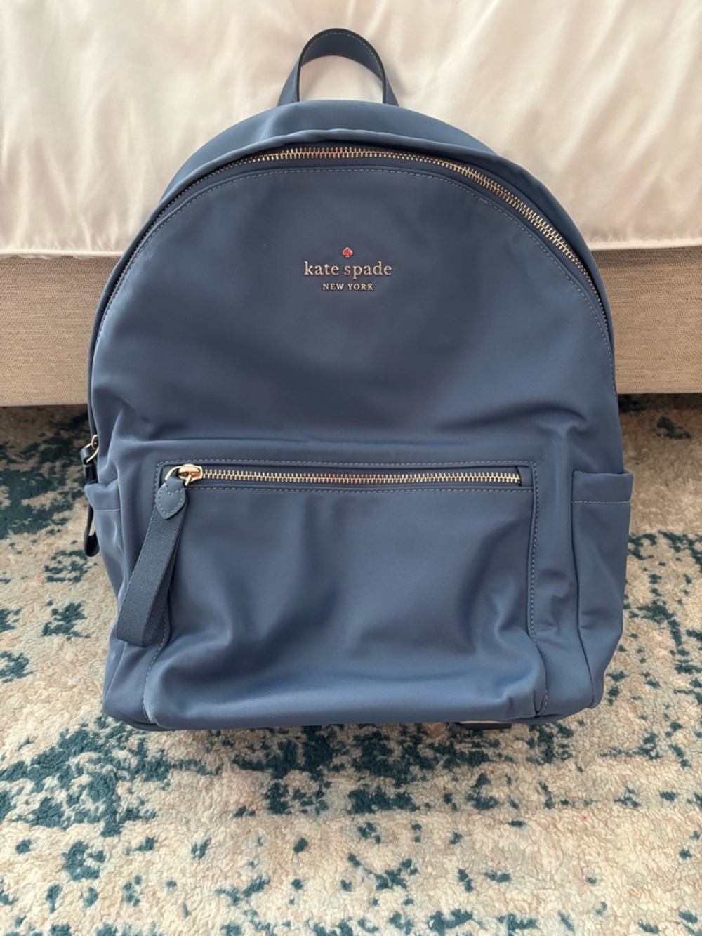 Kate Spade Blue Nylon Backpack